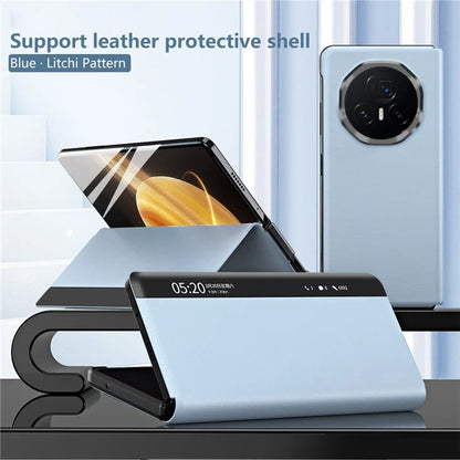 For Honor Magic V3 5G Case View Window PU Leather Stand Smart Phone Cover