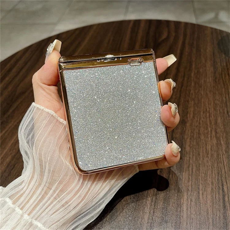 For Honor Magic V Flip 5G Case Hinge Protection Rhinestone Glitter PC Phone Cover