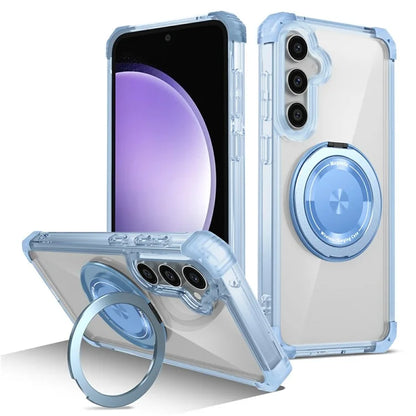 For Samsung Galaxy S23 FE Magnetic Case Invisible Ring Holder PC+TPU Phone Cover