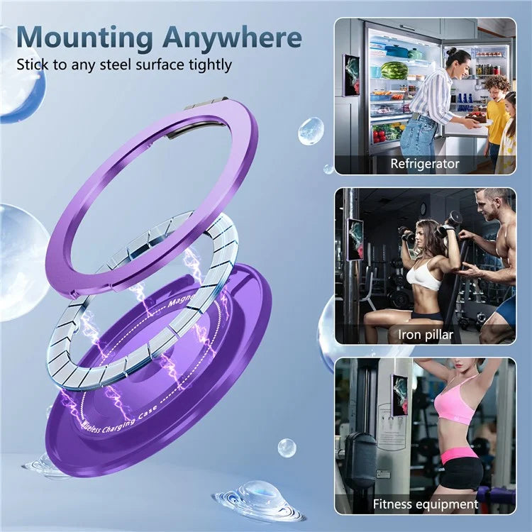 For Samsung Galaxy S22 Ultra 5G Case Rotatable Magnetic Kickstand PC+TPU Phone Cover