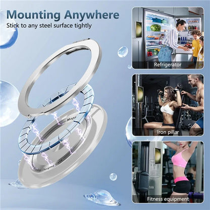 For Samsung Galaxy S23 Ultra Case PC+TPU Magnetic Phone Cover Rotation Kickstand Ring Holder