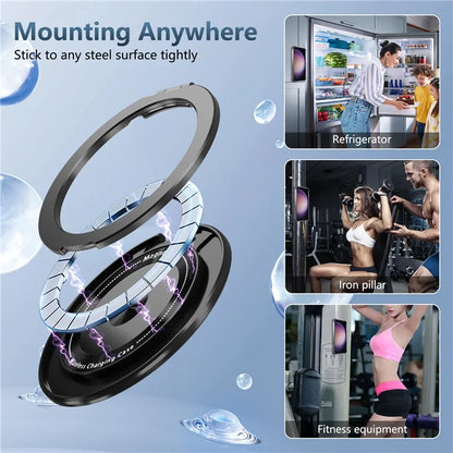 For Samsung Galaxy S23+ Case Compatible with MagSafe Ring Holder PC+TPU Phone Cover