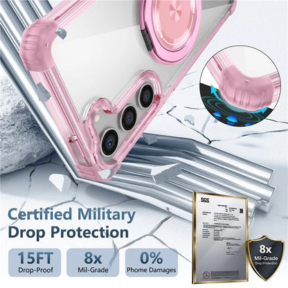 For Samsung Galaxy S23+ Case Compatible with MagSafe Ring Holder PC+TPU Phone Cover