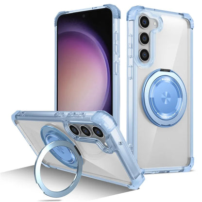 For Samsung Galaxy S23+ Case Compatible with MagSafe Ring Holder PC+TPU Phone Cover
