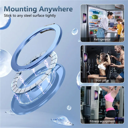 For Samsung Galaxy S23+ Case Compatible with MagSafe Ring Holder PC+TPU Phone Cover