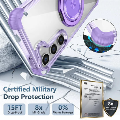 For Samsung Galaxy S23+ Case Compatible with MagSafe Ring Holder PC+TPU Phone Cover