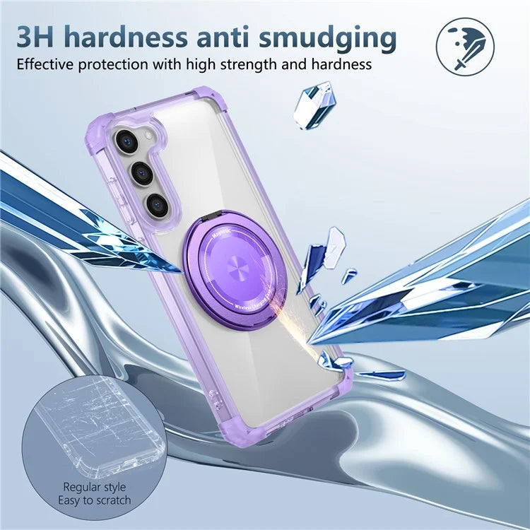 For Samsung Galaxy S23+ Case Compatible with MagSafe Ring Holder PC+TPU Phone Cover