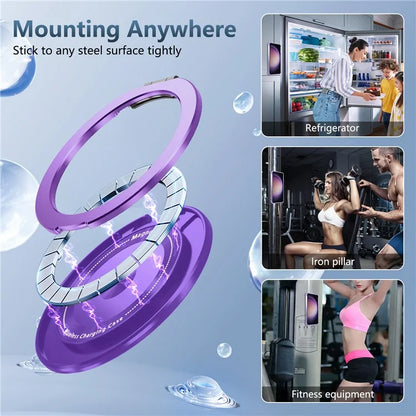 For Samsung Galaxy S23+ Case Compatible with MagSafe Ring Holder PC+TPU Phone Cover