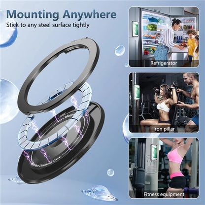 For Samsung Galaxy S22+ 5G Case PC+TPU Phone Cover Magnetic Ring Holder Kickstand