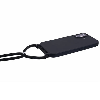 For iPhone 16 Case Soft TPU Phone Cover with Adjustable Lanyard
