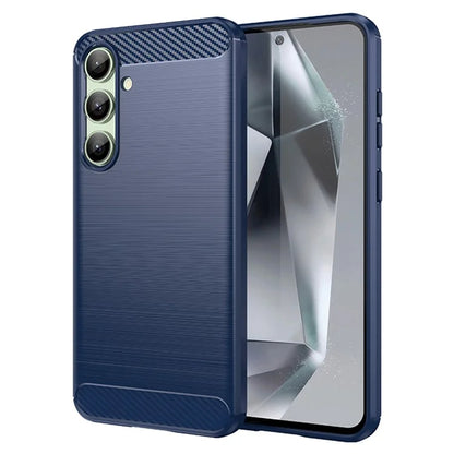 For Samsung Galaxy S24 FE Case Carbon Fiber Texture Brushed TPU Phone Cover