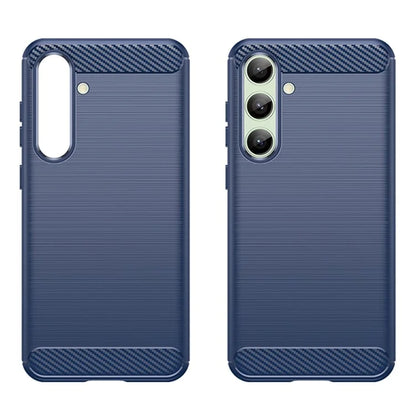 For Samsung Galaxy S24 FE Case Carbon Fiber Texture Brushed TPU Phone Cover