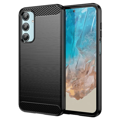 For Samsung Galaxy M35 5G Case Brushed TPU Phone Cover Carbon Fiber Texture