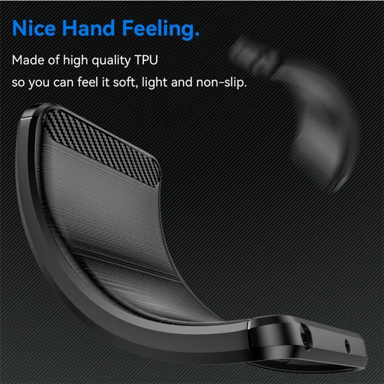For Samsung Galaxy M35 5G Case Brushed TPU Phone Cover Carbon Fiber Texture