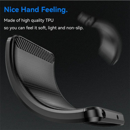For Samsung Galaxy M35 5G Case Brushed TPU Phone Cover Carbon Fiber Texture