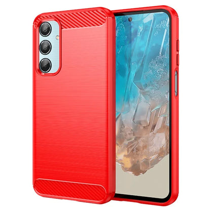 For Samsung Galaxy M35 5G Case Brushed TPU Phone Cover Carbon Fiber Texture