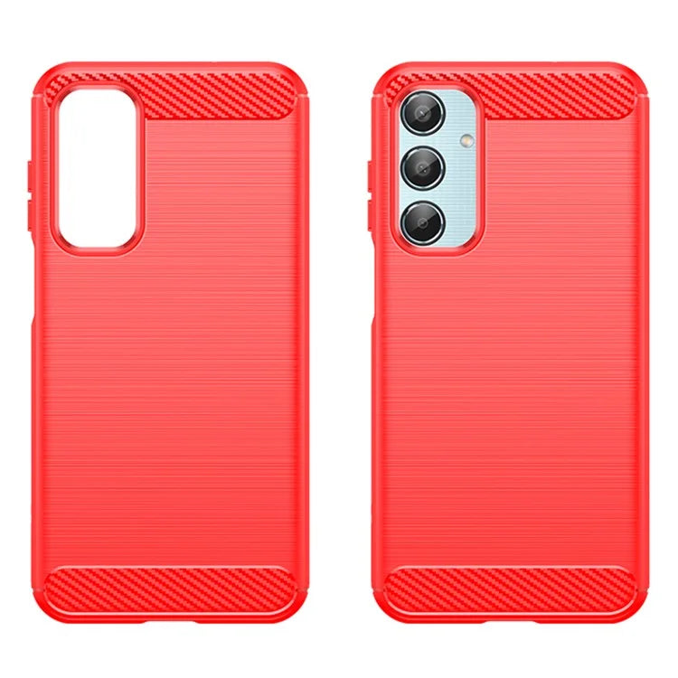 For Samsung Galaxy M35 5G Case Brushed TPU Phone Cover Carbon Fiber Texture