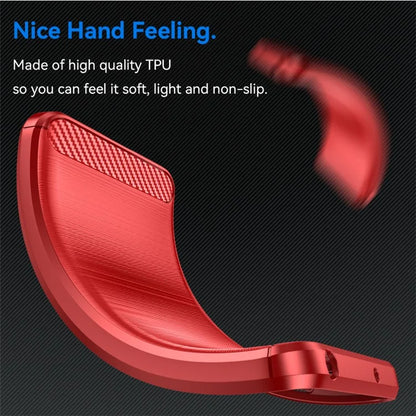 For Samsung Galaxy M35 5G Case Brushed TPU Phone Cover Carbon Fiber Texture