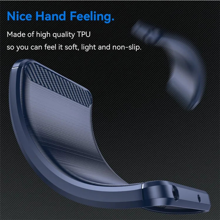 For Samsung Galaxy M35 5G Case Brushed TPU Phone Cover Carbon Fiber Texture