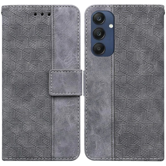 For Samsung Galaxy M35 5G Phone Case Geometry Pattern Leather Flip Wallet Cover