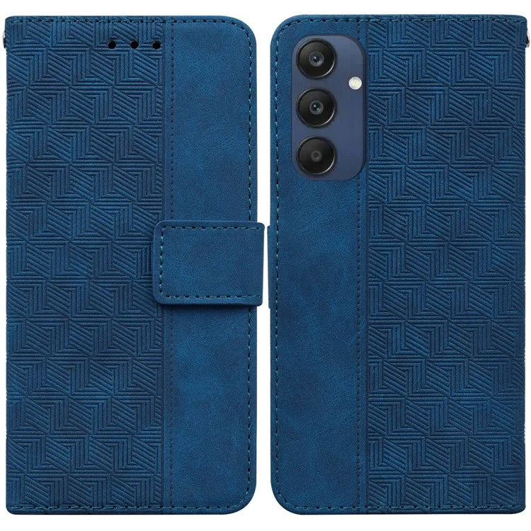 For Samsung Galaxy M35 5G Phone Case Geometry Pattern Leather Flip Wallet Cover