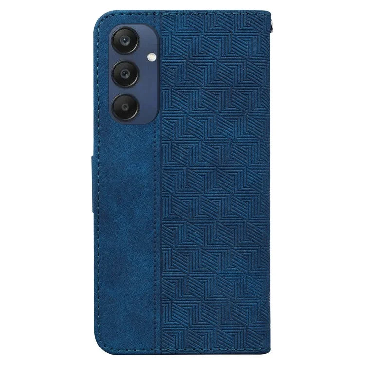 For Samsung Galaxy M35 5G Phone Case Geometry Pattern Leather Flip Wallet Cover