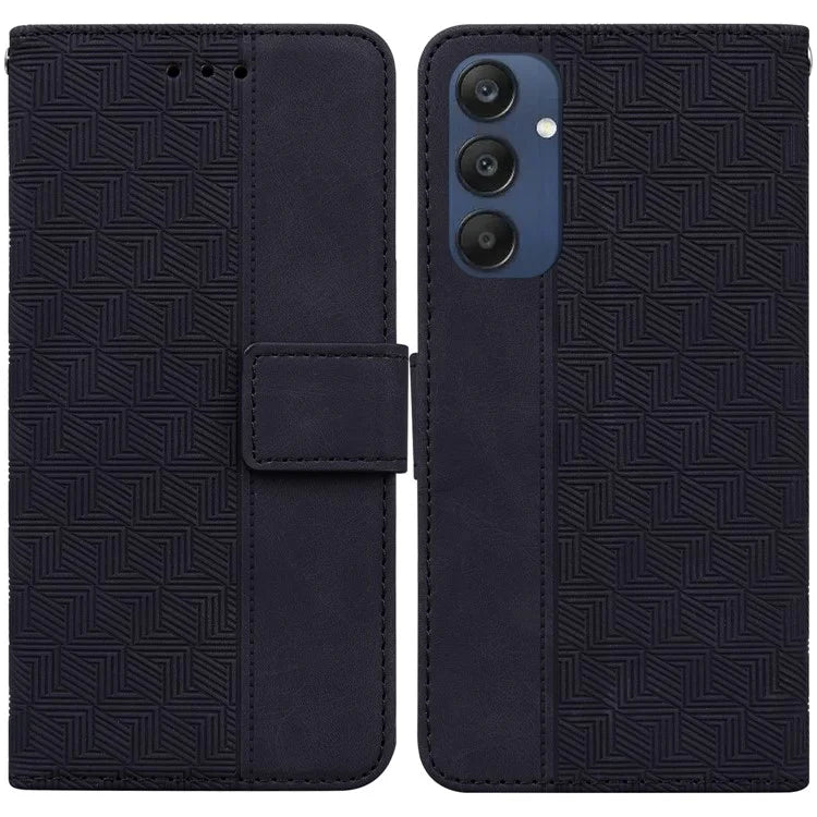 For Samsung Galaxy M35 5G Phone Case Geometry Pattern Leather Flip Wallet Cover