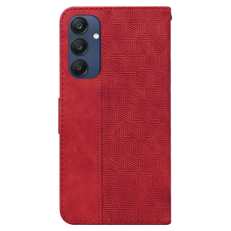 For Samsung Galaxy M35 5G Phone Case Geometry Pattern Leather Flip Wallet Cover