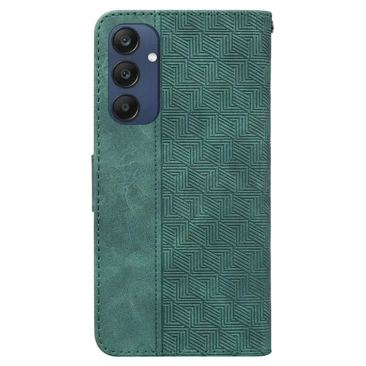 For Samsung Galaxy M35 5G Phone Case Geometry Pattern Leather Flip Wallet Cover