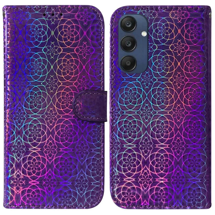 For Samsung Galaxy M35 5G Case Dazzling Flower Leather Phone Cover with Stand
