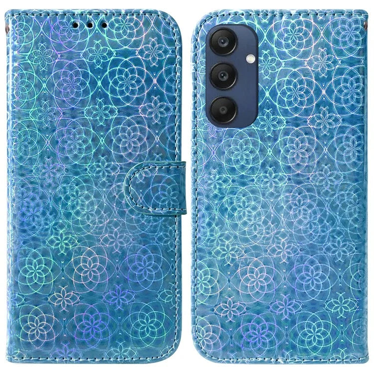 For Samsung Galaxy M35 5G Case Dazzling Flower Leather Phone Cover with Stand