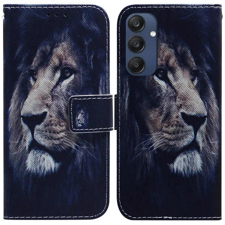 For Samsung Galaxy M35 5G Case Pattern Print Leather Wallet Phone Cover