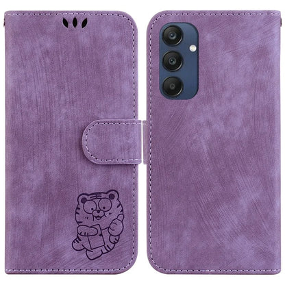 For Samsung Galaxy M35 5G Wallet Case Leather Phone Cover Cute Tiger Imprint