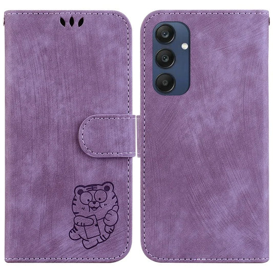 For Samsung Galaxy M35 5G Wallet Case Leather Phone Cover Cute Tiger Imprint
