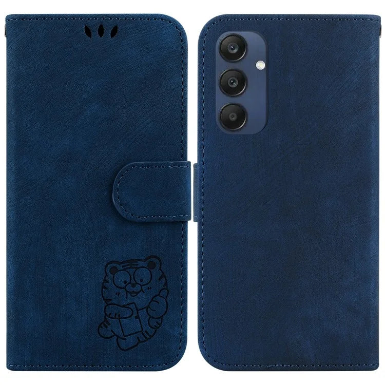 For Samsung Galaxy M35 5G Wallet Case Leather Phone Cover Cute Tiger Imprint