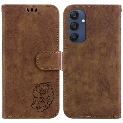 For Samsung Galaxy M35 5G Wallet Case Leather Phone Cover Cute Tiger Imprint
