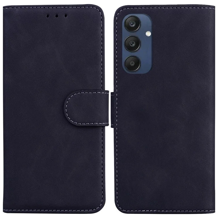 For Samsung Galaxy M35 5G Wallet Phone Case Solid Color Leather Flip Cover