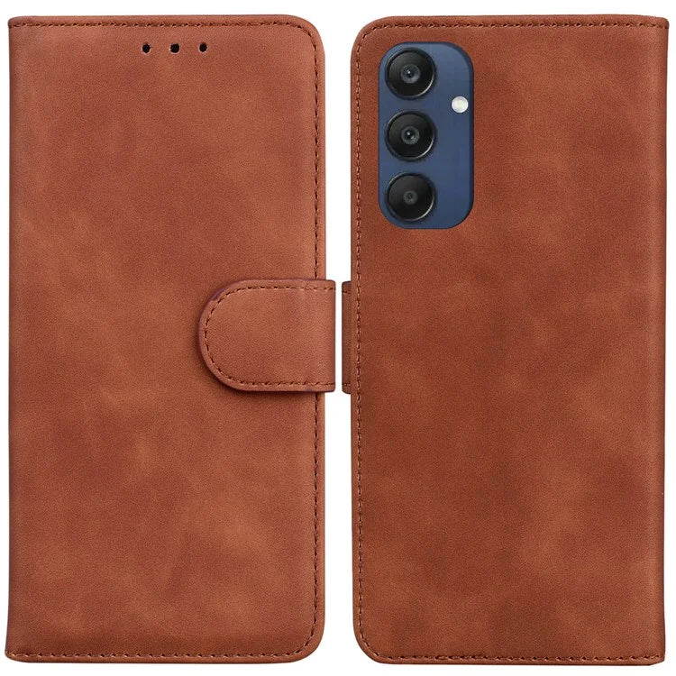 For Samsung Galaxy M35 5G Wallet Phone Case Solid Color Leather Flip Cover