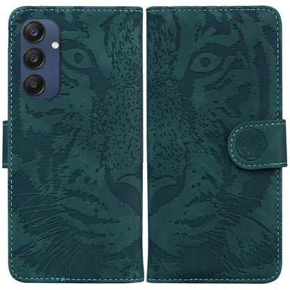 For Samsung Galaxy M35 5G Phone Case Leather Wallet Cover Tiger Imprint