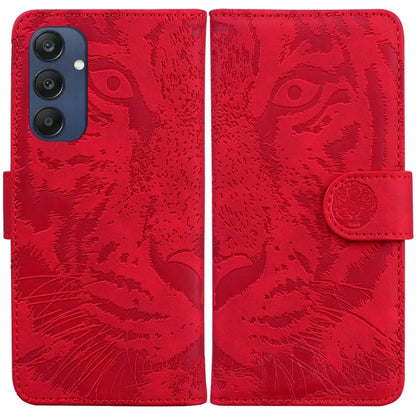 For Samsung Galaxy M35 5G Phone Case Leather Wallet Cover Tiger Imprint