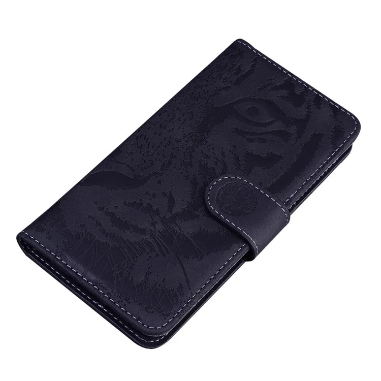 For Samsung Galaxy M35 5G Phone Case Leather Wallet Cover Tiger Imprint