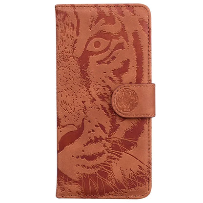 For Samsung Galaxy M35 5G Phone Case Leather Wallet Cover Tiger Imprint