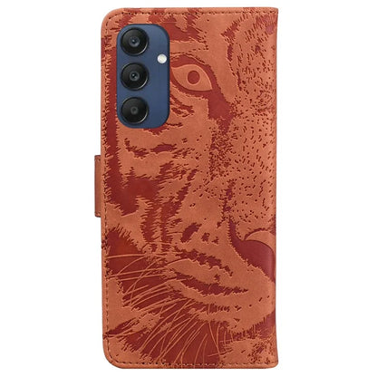 For Samsung Galaxy M35 5G Phone Case Leather Wallet Cover Tiger Imprint