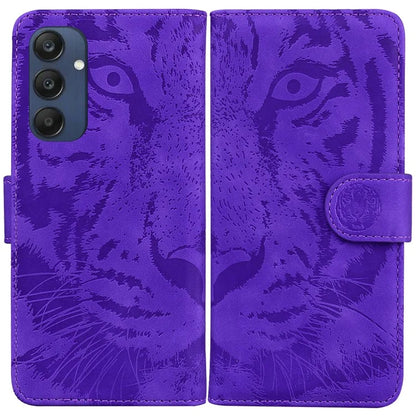 For Samsung Galaxy M35 5G Phone Case Leather Wallet Cover Tiger Imprint