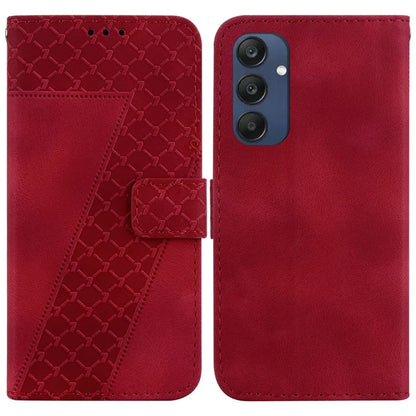 For Samsung Galaxy M35 5G Case 7-Shaped Pattern Imprint Leather Phone Cover