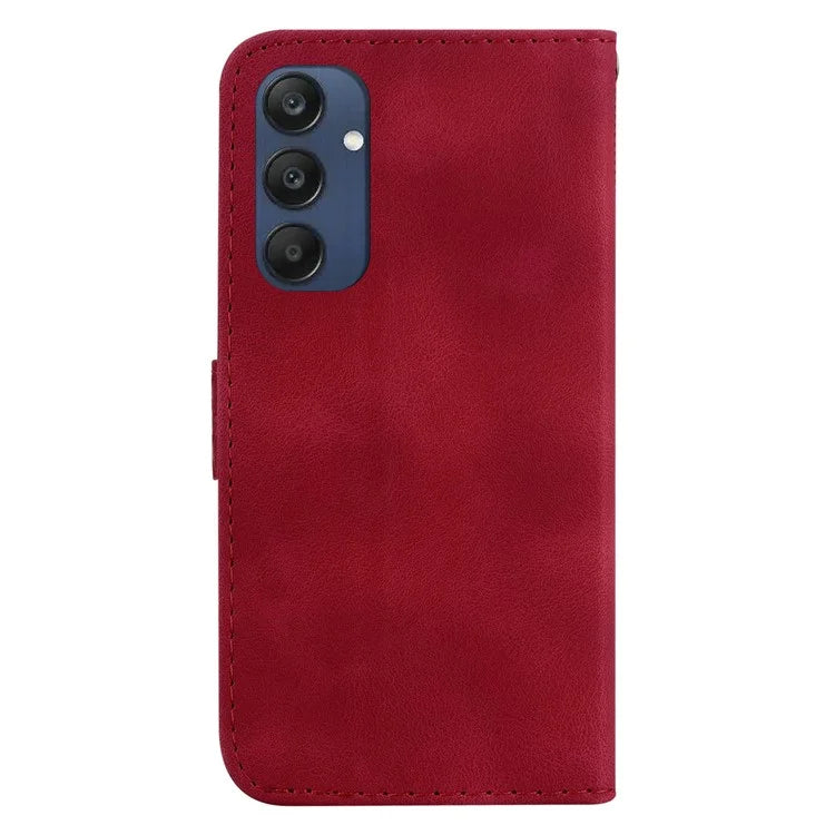 For Samsung Galaxy M35 5G Case 7-Shaped Pattern Imprint Leather Phone Cover