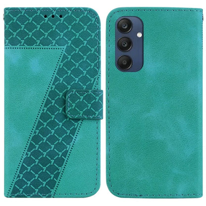 For Samsung Galaxy M35 5G Case 7-Shaped Pattern Imprint Leather Phone Cover