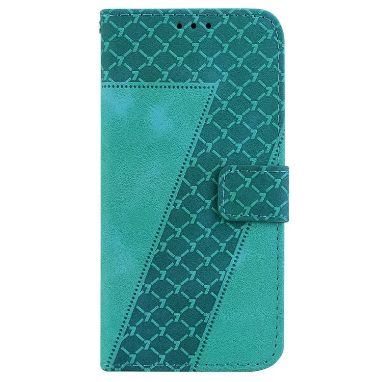 For Samsung Galaxy M35 5G Case 7-Shaped Pattern Imprint Leather Phone Cover