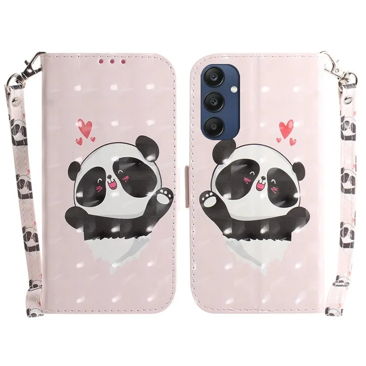 For Samsung Galaxy M35 5G Case Leather Wallet Phone Cover 3D Pattern Print