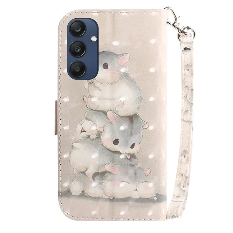 For Samsung Galaxy M35 5G Case Leather Wallet Phone Cover 3D Pattern Print